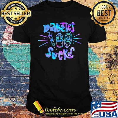 Diabetes sucks vaccine hologram shirt