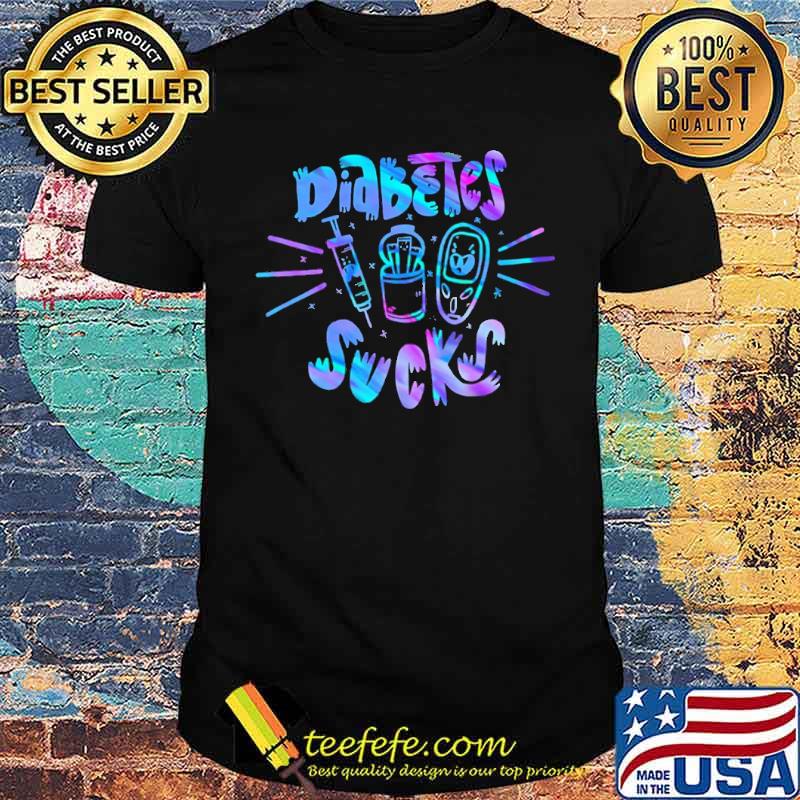 Diabetes sucks vaccine hologram shirt