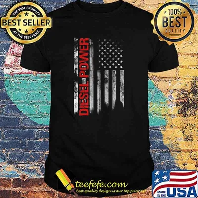 Diesel Power USA American Flag Truck Turbo Brothers Mechanic T-shirt