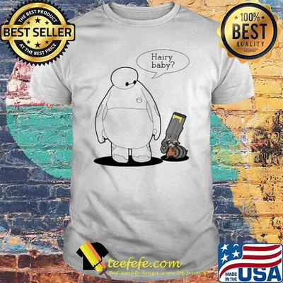 Disney Big Hero 6 Baymax Hairy Baby Kanji Shirt