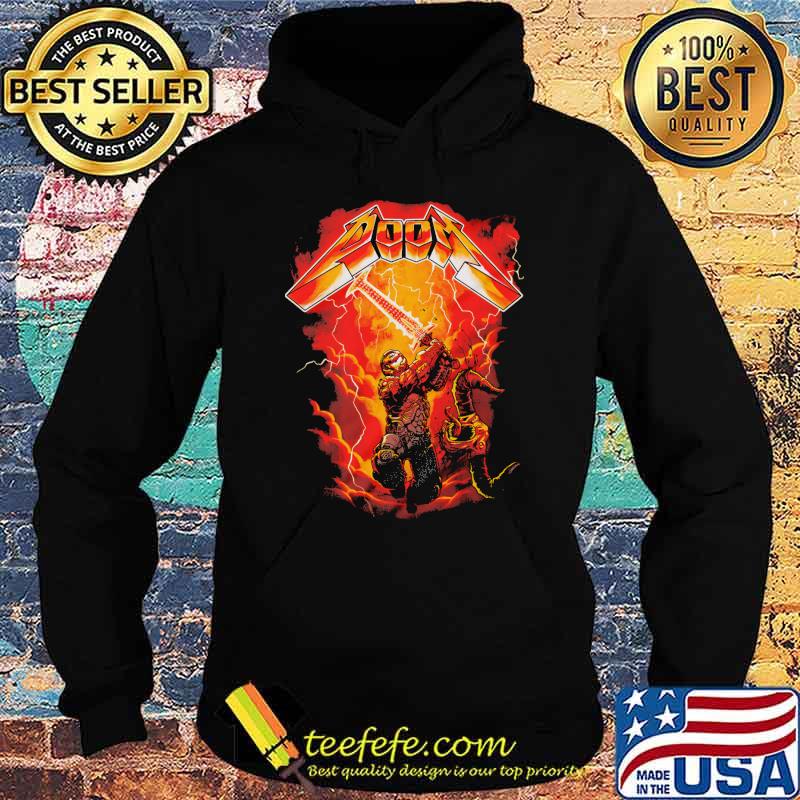 Doom black Rip the Lightning s Hoodie Doom black Rip the Lightning s Hoodie