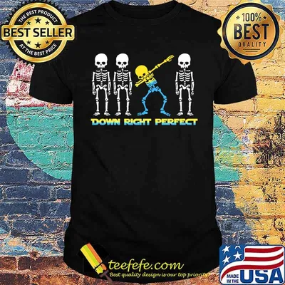 Down Syndrome Awareness Skeleton Dabbing Shirt