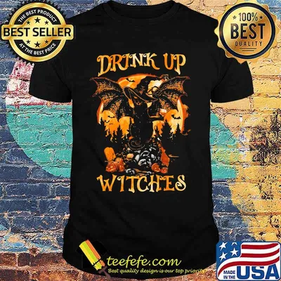 Drink Up Witches Cat Halloweeen Shirt