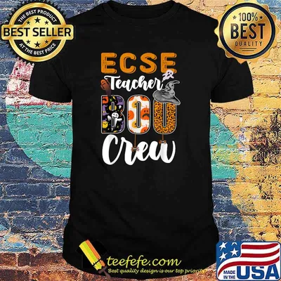 ECSE Teacher Boo Crew Halloween Matching Costume T-Shirt