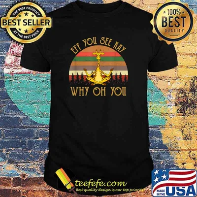 Eff You See Kay Why Oh You Giraffe Vintage Yoga Lover T-Shirt