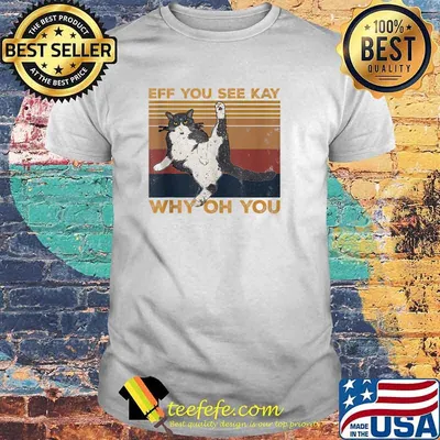 Eff You See Kay Why Oh You Vintage Cat Lover T-Shirt