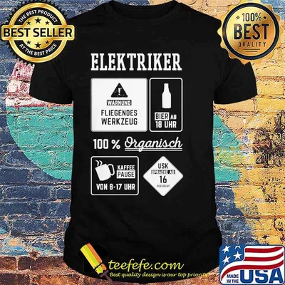 ELEKTRIKER WARNUNG - FLIEGENDES WERKZEUG 100 PERCENT ORGANISCH SHIRT