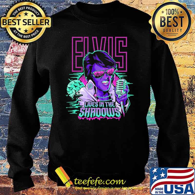 Elvis Lives In The SHADOWs KING music s Sweater Elvis Lives In The SHADOWs KING music s Sweater