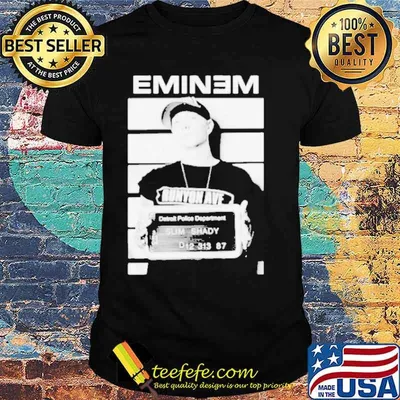 Eminem mugshot detroit police department shirt