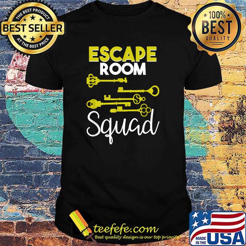 Escape Room Squad Key Design Lock Team Crew Halloween T-Shirt