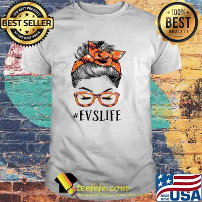 EVS Women Messy bun Pumpkin Halloween Spider T-Shirt