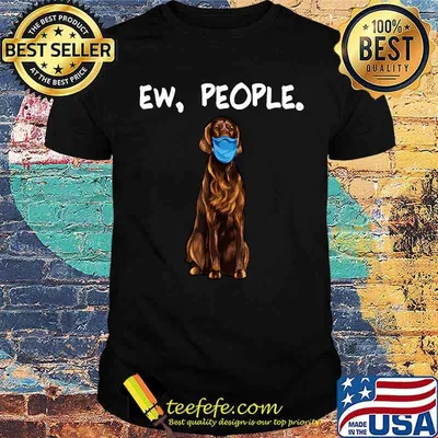 Ew people Irish Setter Dog with Mask T-Shirt