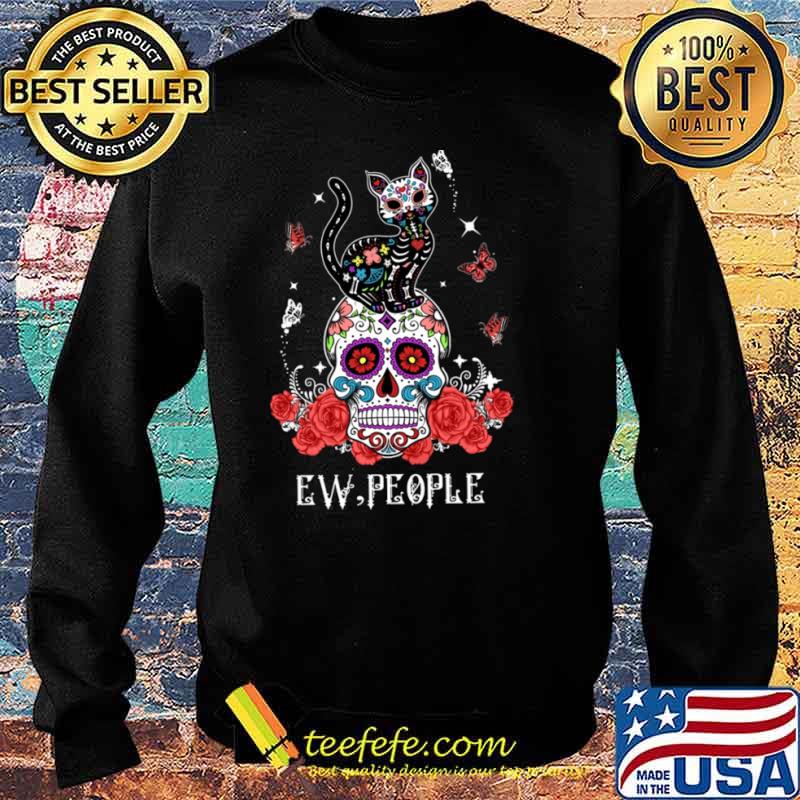 Ew people Skull Cat Roses s Sweater Ew people Skull Cat Roses s Sweater