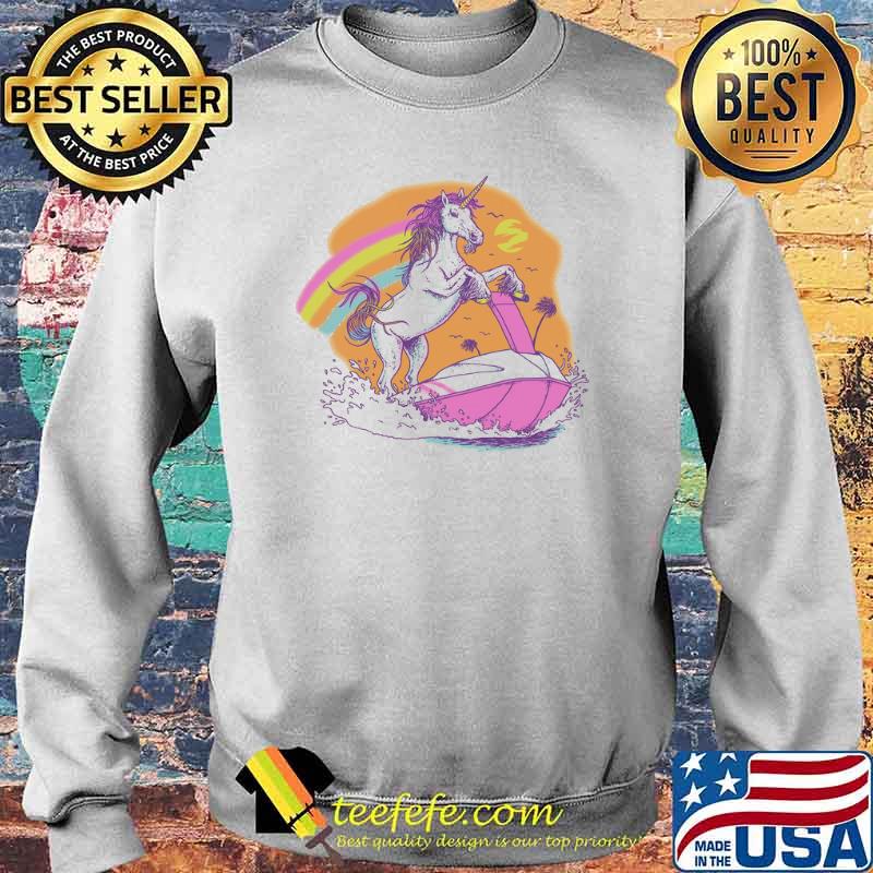 Fabulous summer unicorn water scooter ocean beach surf s Sweater Fabulous summer unicorn water scooter ocean beach surf s Sweater