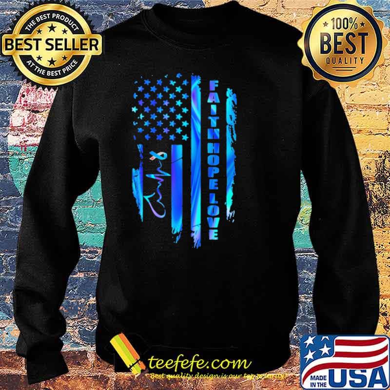 Faith Hope Love American Flag Hologram Shirt Sweater Faith Hope Love American Flag Hologram Shirt Sweater