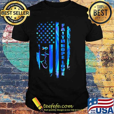 Faith Hope Love American Flag Hologram Shirt