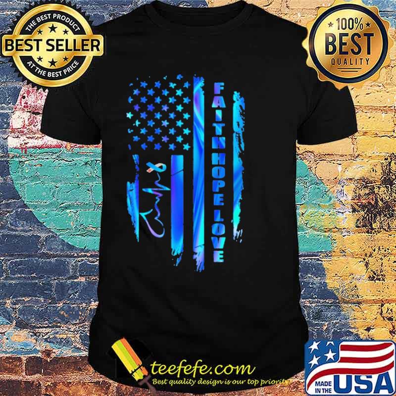Faith Hope Love American Flag Hologram Shirt Faith Hope Love American Flag Hologram Shirt