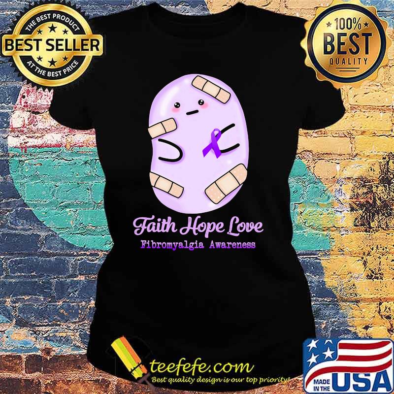Faith hope love fibromyalgia awareness s Ladies tee Faith hope love fibromyalgia awareness s Ladies tee