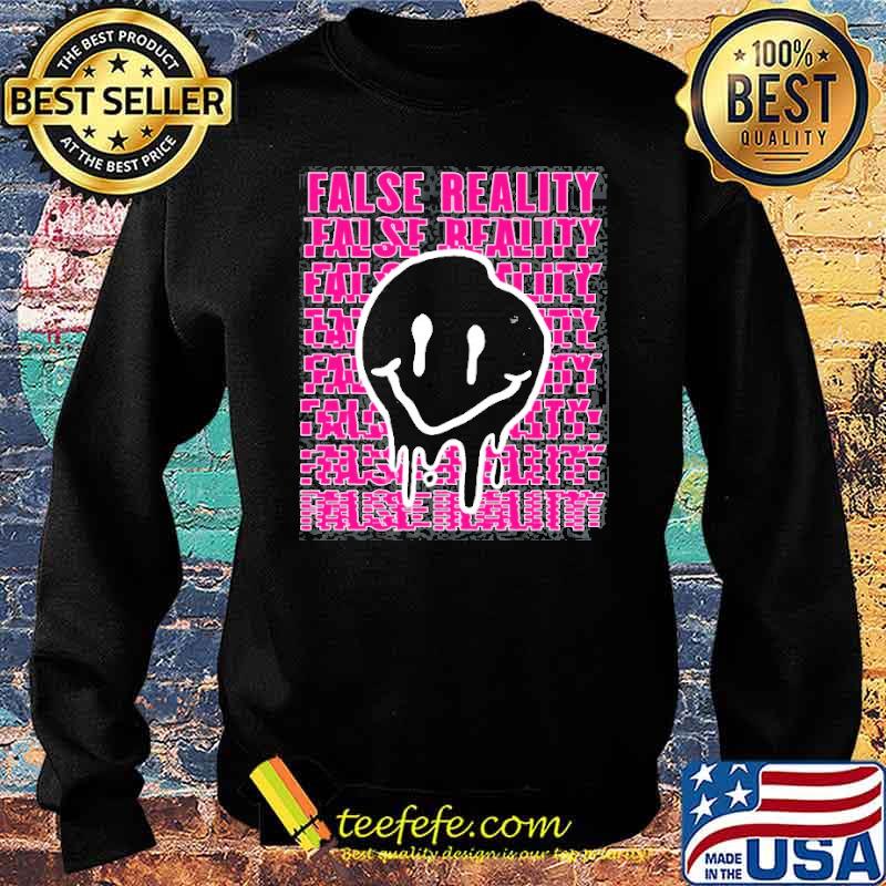 False Reality Smiley Face Melt Weirdcore Shirt Sweater False Reality Smiley Face Melt Weirdcore Shirt Sweater