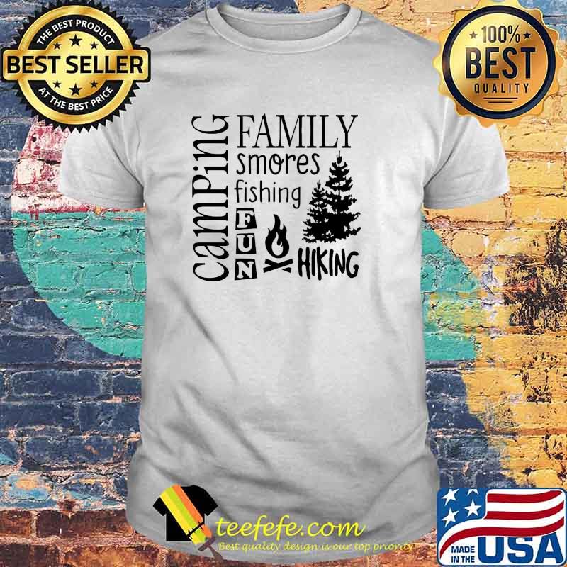 Family smores fishing fun hiking camping shirt
