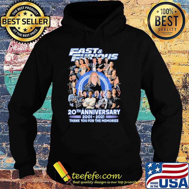 Fast and furious 20th anniversary 2001 2021 thank you for the memories signatures s Hoodie Fast and furious 20th anniversary 2001 2021 thank you for the memories signatures s Hoodie