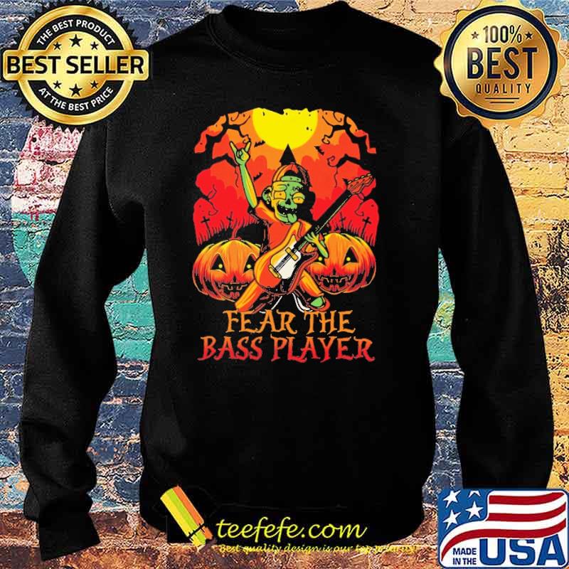 Fear the bass player Halloween skull s Sweater Fear the bass player Halloween skull s Sweater