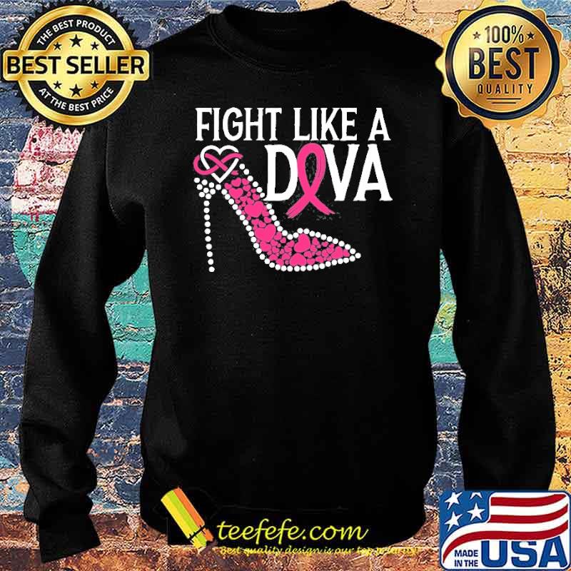 Fight Like A Diva Breast Cancer Awareness Supporter Shirt Sweater Fight Like A Diva Breast Cancer Awareness Supporter Shirt Sweater