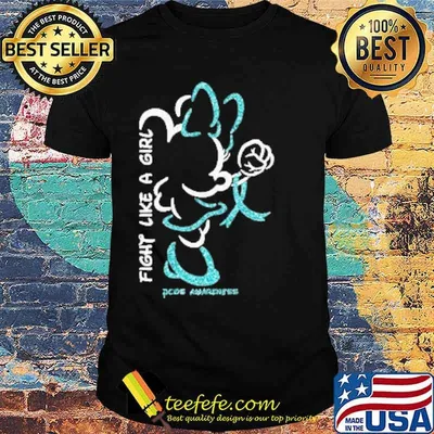 Fight like a girl pcos awareness minnie shirt