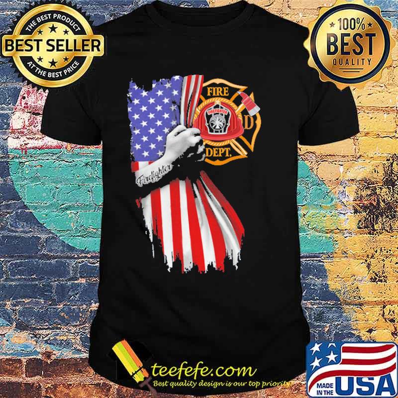 Firefighter logo american flag shirt Firefighter logo american flag shirt