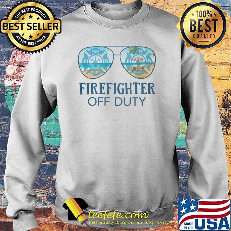 Firefighter off duty glasses beach summer s Sweater Firefighter off duty glasses beach summer s Sweater