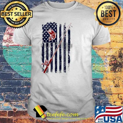 Fishing usa flag shirt