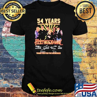 Fleetwood Mac Band 54 years 1967-2021 thank you for the memories signatures shirt