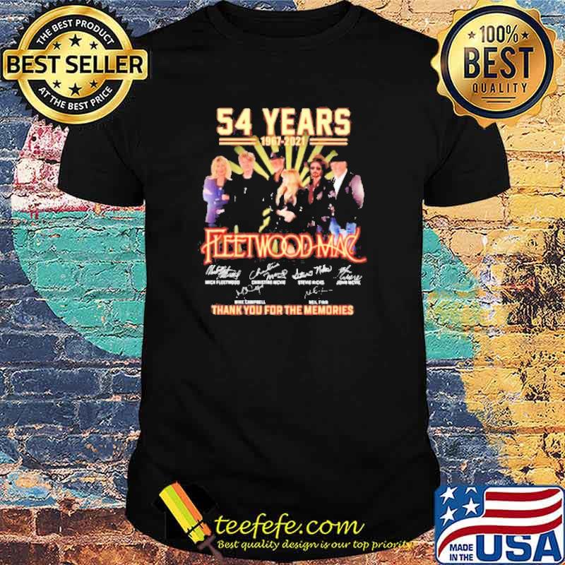 Fleetwood Mac Band 54 years 1967-2021 thank you for the memories signatures shirt