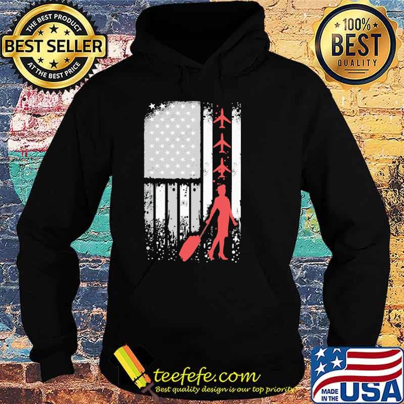 Flight attendant Flag Shirt Hoodie Flight attendant Flag Shirt Hoodie