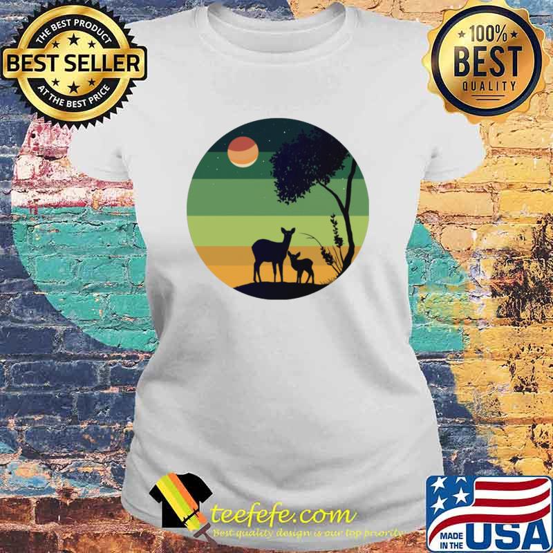 Florest sun reindeers retro s Laides tee Florest sun reindeers retro s Laides tee