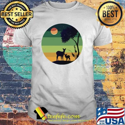 Florest sun reindeers retro shirt