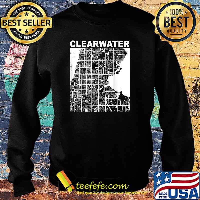 Florida Souvenir Clearwater City Street Map T-Shirt Sweater Florida Souvenir Clearwater City Street Map T-Shirt Sweater