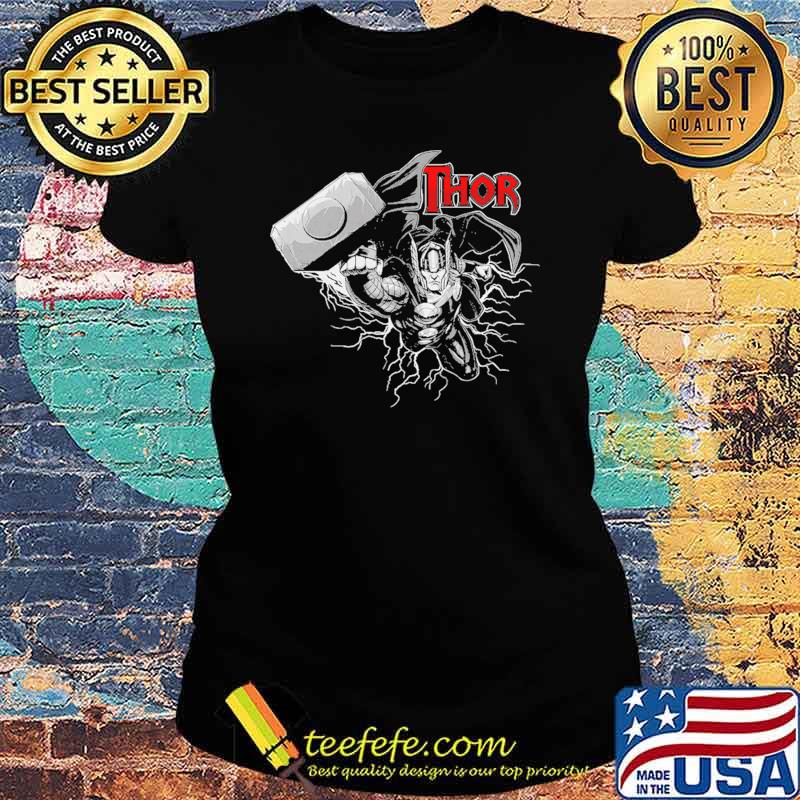 Flying God of Thunder Thor Retro Shirt Ladies tee Flying God of Thunder Thor Retro Shirt Ladies tee