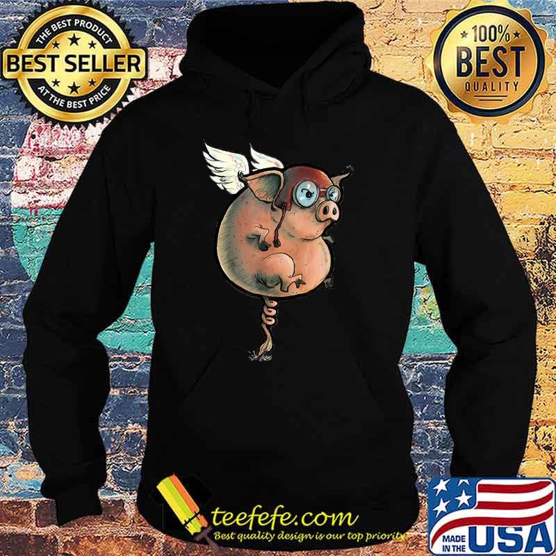 Flying Pig Quirky hand drawn T-Shirt Hoodie Flying Pig Quirky hand drawn T-Shirt Hoodie