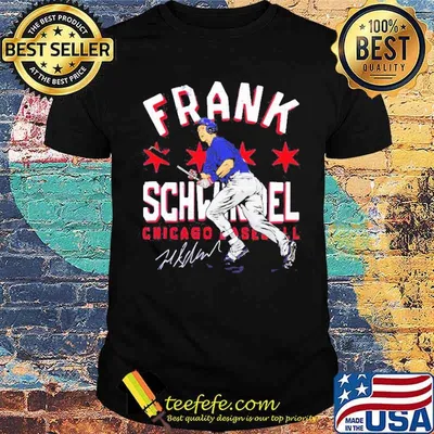 Frank Schwindel Chicago Cartoon Sketch baseball signature shirt