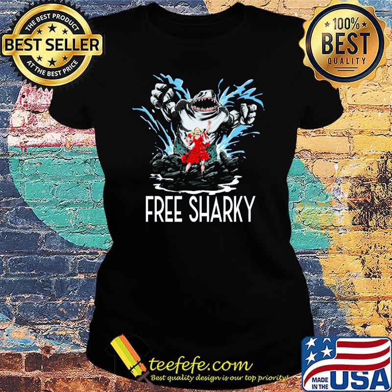 Free Sharky Harley Quinn King Shark Shirt Ladies tee Free Sharky Harley Quinn King Shark Shirt Ladies tee