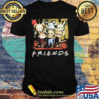 Friends horror characters rabbit halloween shirt
