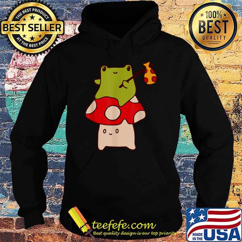 Frog Mushroom Kawaii Cottagecore Aesthetic T-Shirt Hoodie Frog Mushroom Kawaii Cottagecore Aesthetic T-Shirt Hoodie