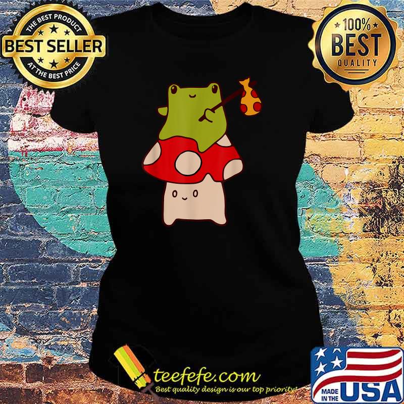Frog Mushroom Kawaii Cottagecore Aesthetic T-Shirt Ladies tee Frog Mushroom Kawaii Cottagecore Aesthetic T-Shirt Ladies tee