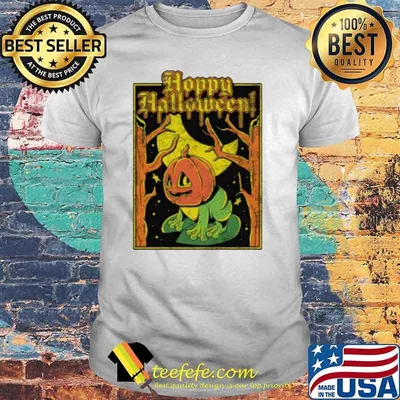 Frog pumpkin hoppy halloween shirt