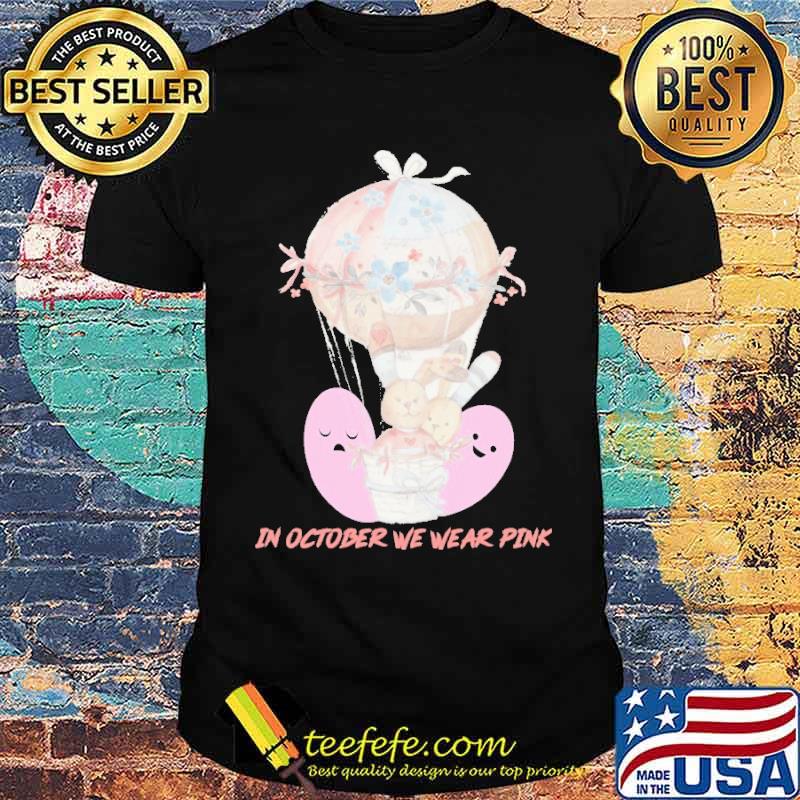 Funny in October We Wear Pink Rabbit Shirt Funny in October We Wear Pink Rabbit Shirt