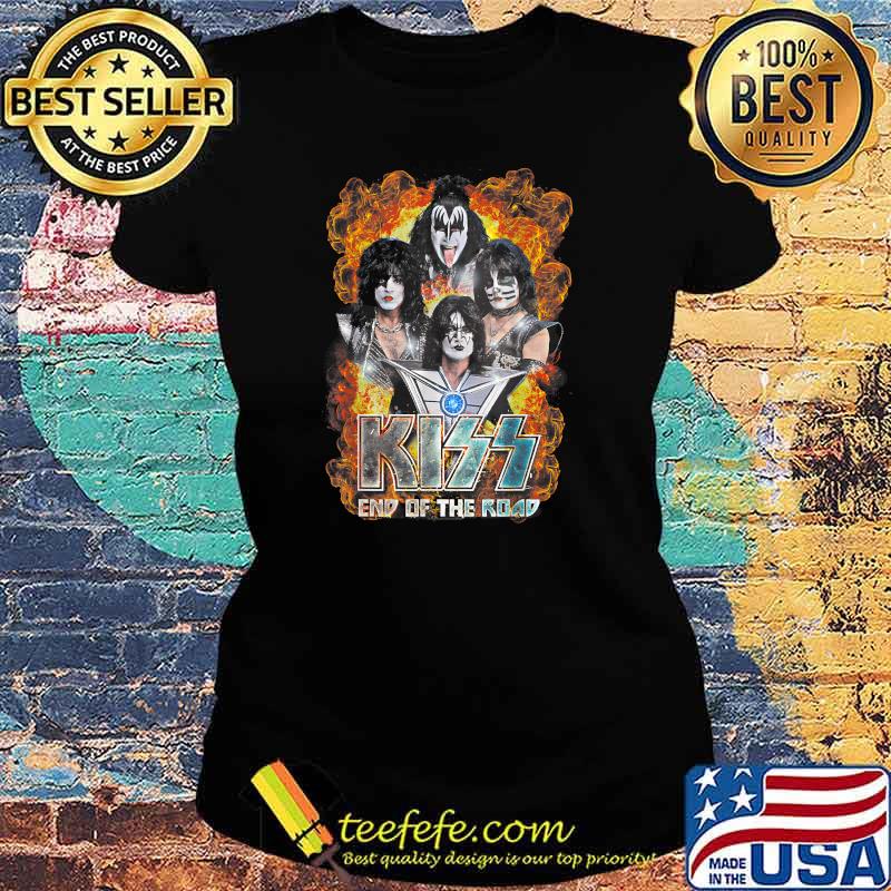 Funny kISS - End Of The Road Art T-Shirt Ladies tee Funny kISS - End Of The Road Art T-Shirt Ladies tee