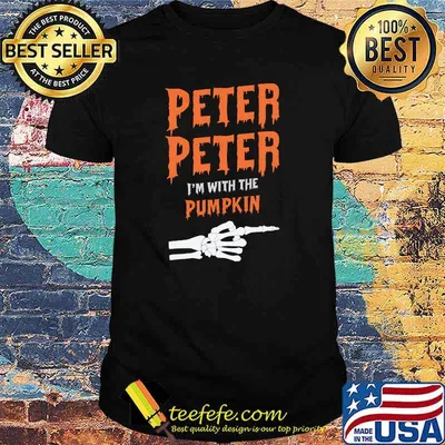 Funny peter i'm with the pumpkin Distressed bond hand Halloween T-shirt