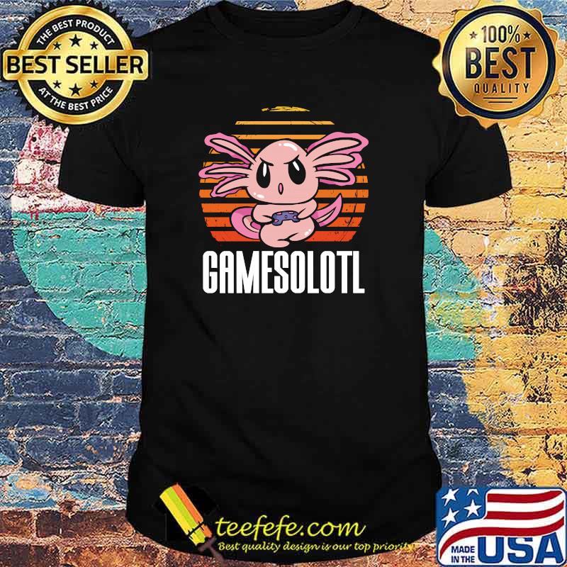 Gamesolotl Axolotl Gamer Playing Video Games T-Shirt