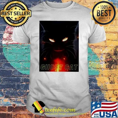 Ghost cat black Halloween shirt